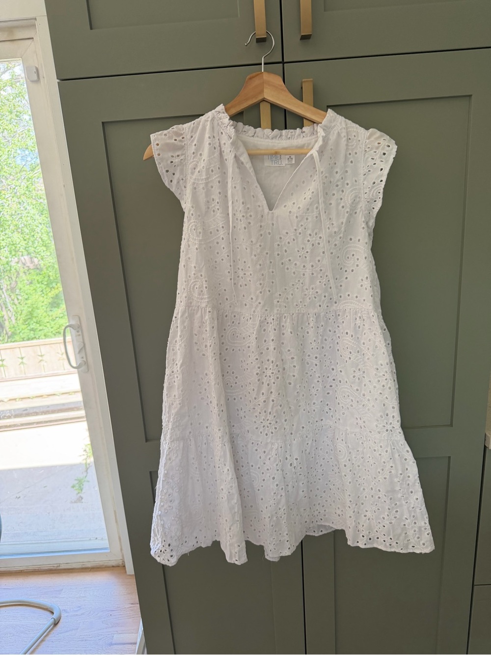 Time and Tru White Eyelet Cotton Sundress